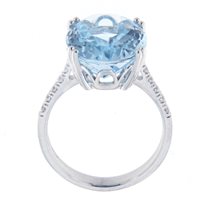 Anello Fanton Gioielli Donna ANELLI ACQUAMARINA in Oro bianco Acquamarina 11.62 Ct BROR-171-52 - BROR-171-52